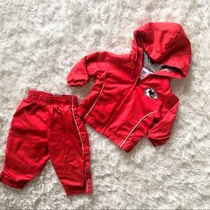 KC Chiefs 2 piece track suit, 12 months